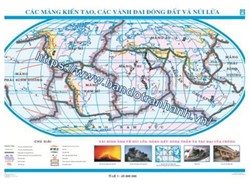 Bản đồ Các mảng kiến tạo, các vành đai động đất và núi lửa